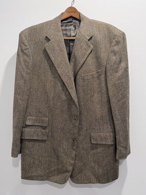 Brooks Brothers Brown Herringbone Pea Coat